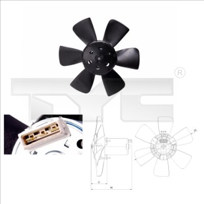 Ventilatorwiel-motorkoeling TYC 831-0011