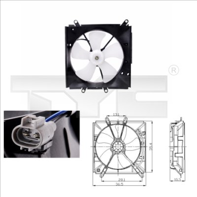 Ventilatorwiel-motorkoeling TYC 836-0001