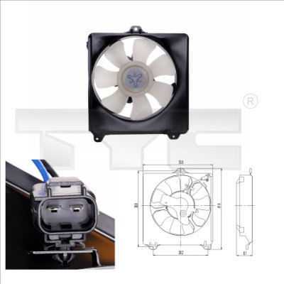 Ventilatorwiel-motorkoeling TYC 836-0007