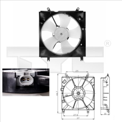 Ventilatorwiel-motorkoeling TYC 836-0008