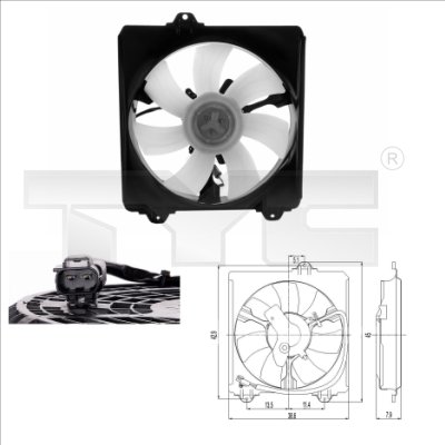 Ventilatorwiel-motorkoeling TYC 836-0009