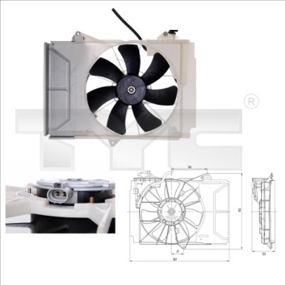 Ventilatorwiel-motorkoeling TYC 836-0011