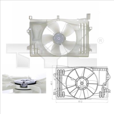 Ventilatorwiel-motorkoeling TYC 836-0013