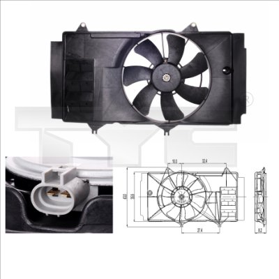 Ventilatorwiel-motorkoeling TYC 836-0014