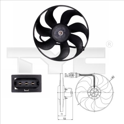 Ventilatorwiel-motorkoeling TYC 837-0003