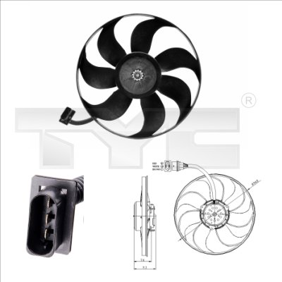 Ventilatorwiel-motorkoeling TYC 837-0004