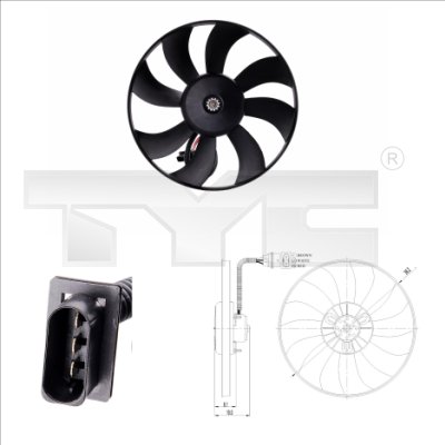 Ventilatorwiel-motorkoeling TYC 837-0020