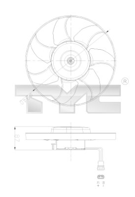 Ventilatorwiel-motorkoeling TYC 837-0025