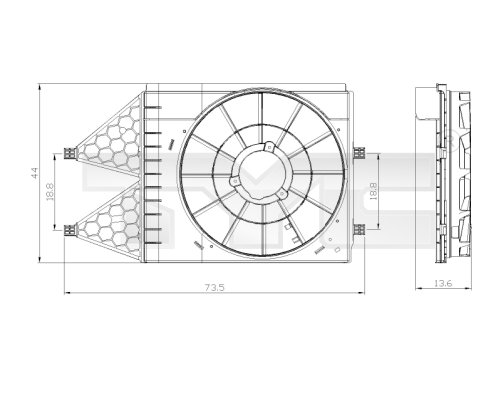 Ventilator houder TYC 837-0033-1