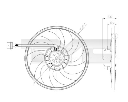 Ventilatorwiel-motorkoeling TYC 837-0037