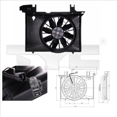 Ventilatorwiel-motorkoeling TYC 838-0005