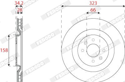 Ferodo Remschijven DDF2784C