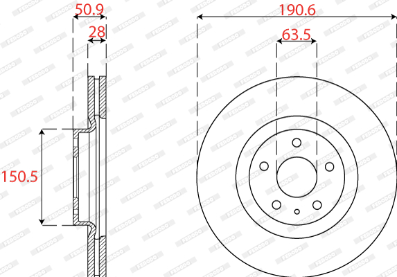 Ferodo Remschijven DDF2789C