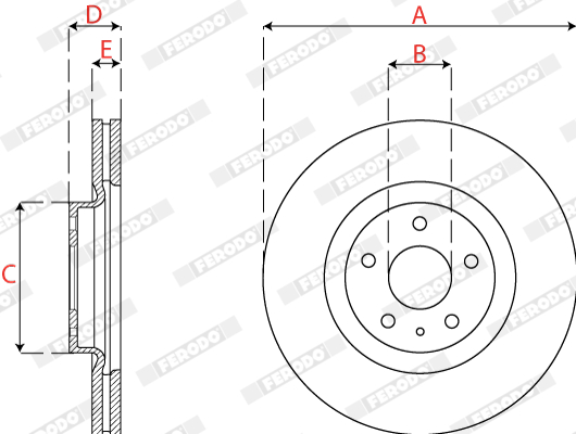 Ferodo Remschijven DDF2789C