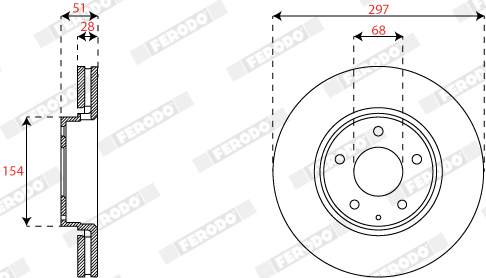 Remschijven Ferodo DDF2849C