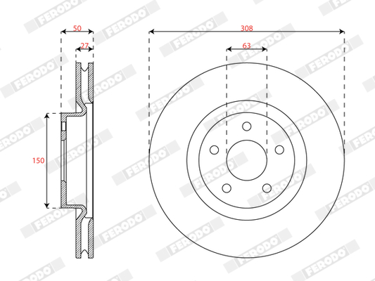 Remschijven Ferodo DDF3021C