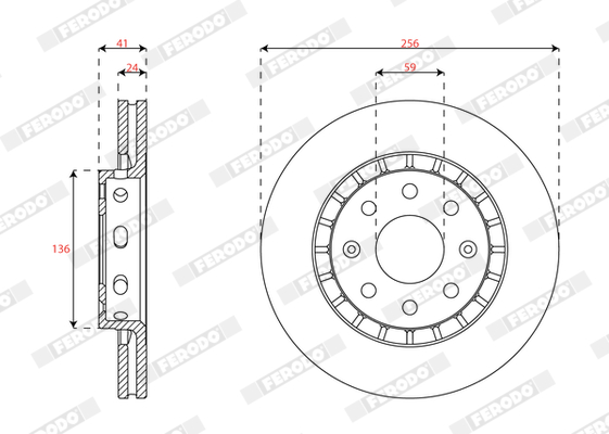 Ferodo Remschijven DDF3054C