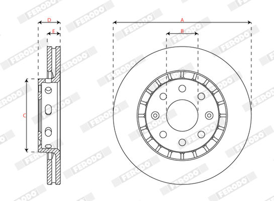 Ferodo Remschijven DDF3054C