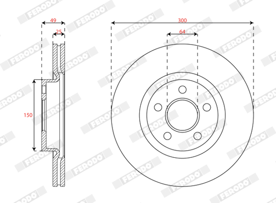 Remschijven Ferodo DDF3064C