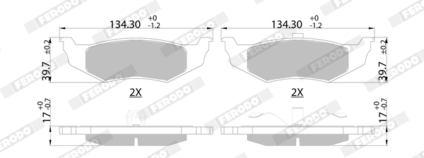 Remblokset Ferodo FDB1099