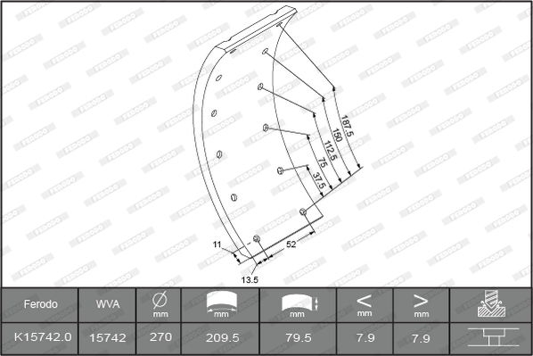 Ferodo Remtrommel K15742.0-F3549