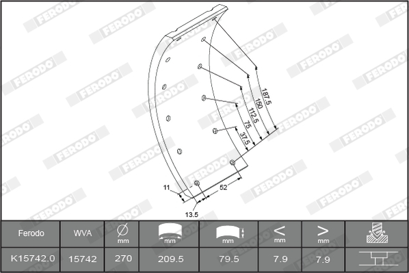 Ferodo Remtrommel K15742.1-F3549