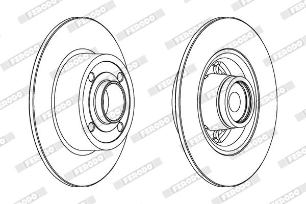 Remschijf Ferodo DDF1571C-1
