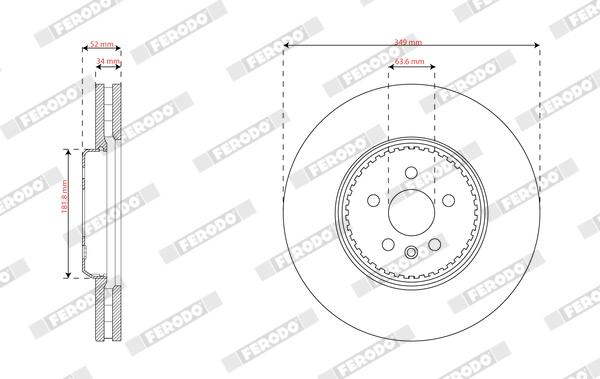 Remschijf Ferodo DDF3079VC-1