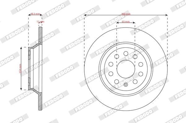 Remschijf Ferodo DDF3169C