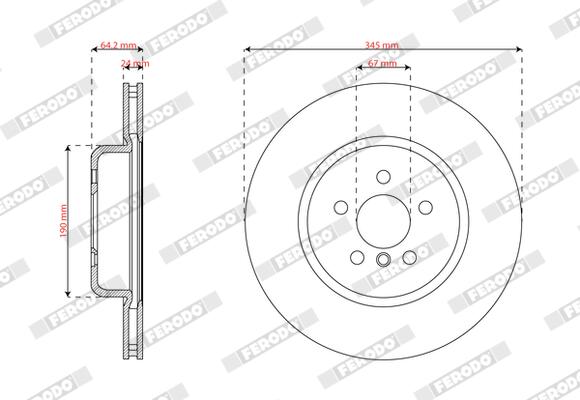 Remschijf Ferodo DDF3194RC-1