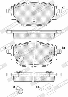 Remblokkenset, schijfrem Ferodo FDB5125