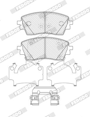 Remblokkenset, schijfrem Ferodo FDB5632