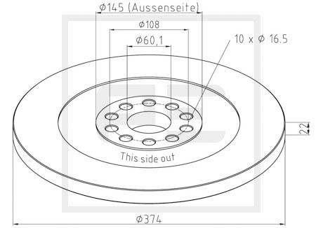 Remschijven Pe Automotive 016.282-00A