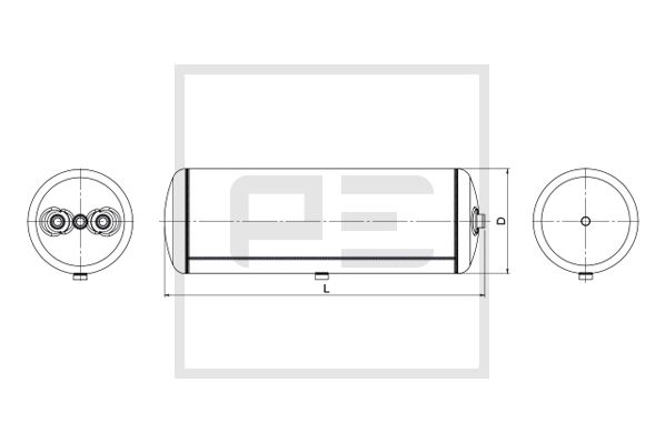 Luchtreservoir, pneumatisch systeem Pe Automotive 016.371-80A