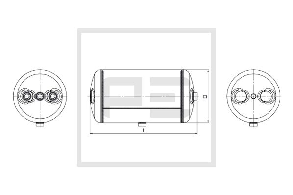 Luchtreservoir, pneumatisch systeem Pe Automotive 016.375-80A