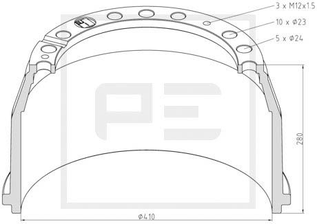 Remtrommel Pe Automotive 016.402-00A