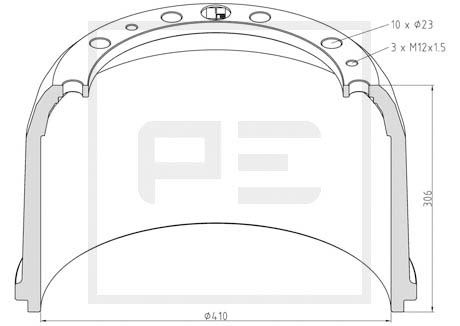 Remtrommel Pe Automotive 016.443-00A