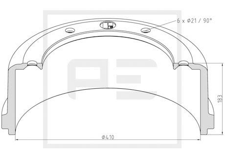 Remtrommel Pe Automotive 016.487-00A