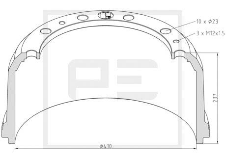 Remtrommel Pe Automotive 016.491-00A