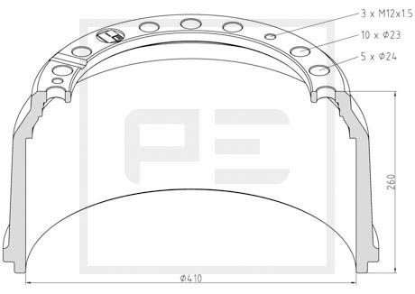 Remtrommel Pe Automotive 016.498-00A