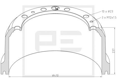 Remtrommel Pe Automotive 016.502-00A