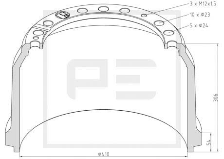 Remtrommel Pe Automotive 016.525-00A