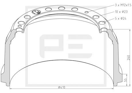 Remtrommel Pe Automotive 016.526-00A