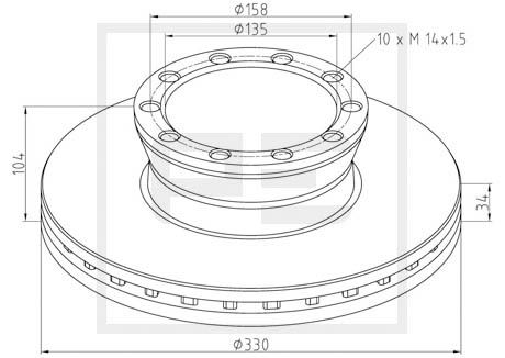 Remschijven Pe Automotive 036.109-00A