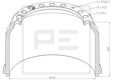 Remtrommel Pe Automotive 036.403-00A