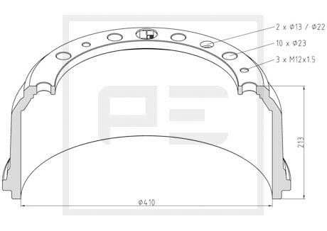 Remtrommel Pe Automotive 036.404-00A