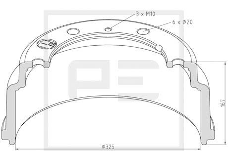 Remtrommel Pe Automotive 036.415-00A