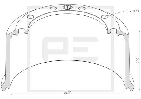 Remtrommel Pe Automotive 046.425-00A