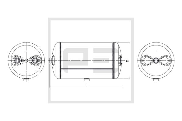 Luchtreservoir, pneumatisch systeem Pe Automotive 076.450-82A