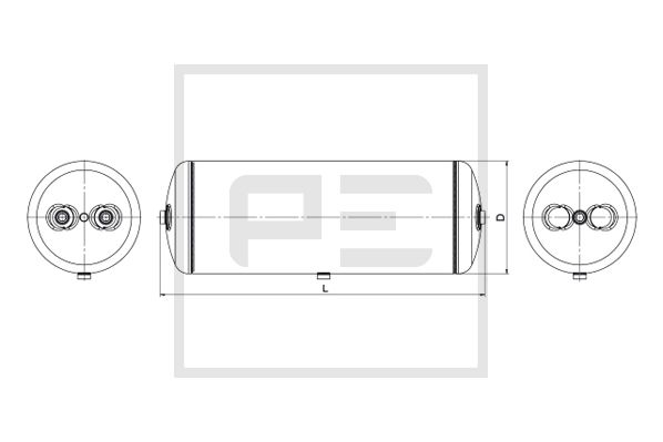Luchtreservoir, pneumatisch systeem Pe Automotive 076.455-80A